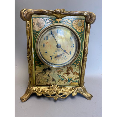 Jappy Art Nouveau Clock Mucha