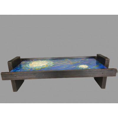 Enameled steel and pine table by Marta Pieracchini Bozzolini